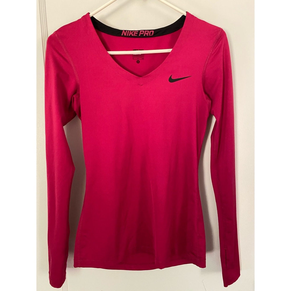 Women’s Nike Pro Fuschia Long Sleeve Shirt